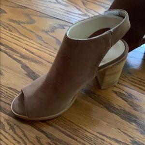 FSJ Suede Sling Back Heels